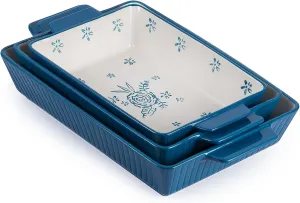 Wisenvoy Baking Dish Casserole Dish Ceramic Casserole Dishes For Oven Lasagna Pan Bakeware Sets Baking Dish Set
