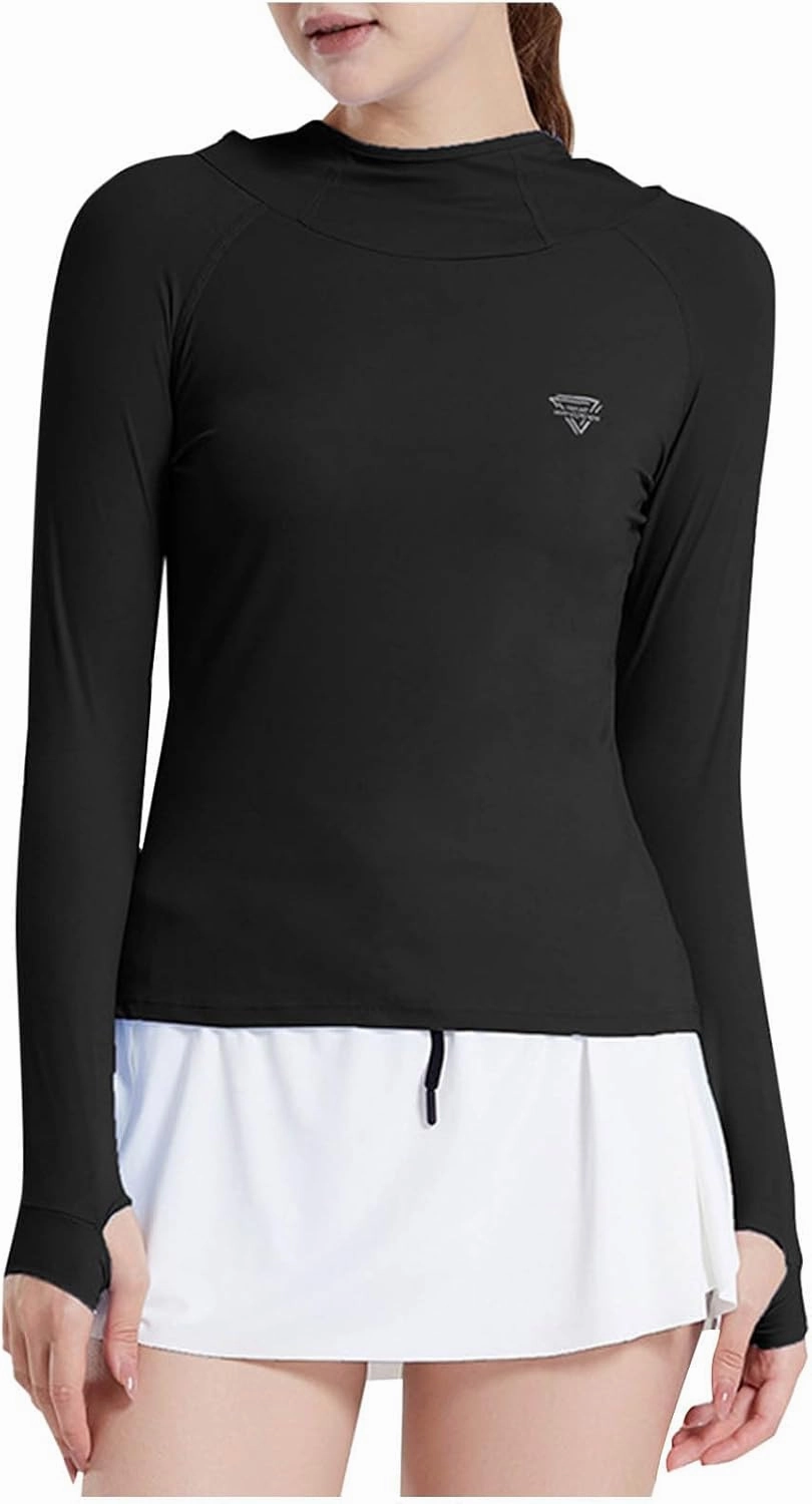 Women's Hoodie Sun Shirts Lightweight Quick Dry UV Protection Shirts Plus Size Long Sleeve Hiking Outdoor Clothing