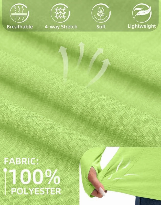 Women's UPF 50  Sun Protection Shirt Long Sleeve Lightweight Hoodie UV Shirts for Women Hiking Fishing Outdoor