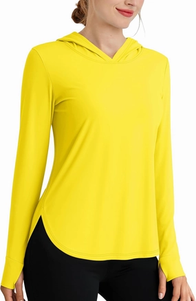 Womens Sun Protection Hoodies UPF 80  UV Shirts Long Sleeve Lightweight Hiking Fishing Workout Tops