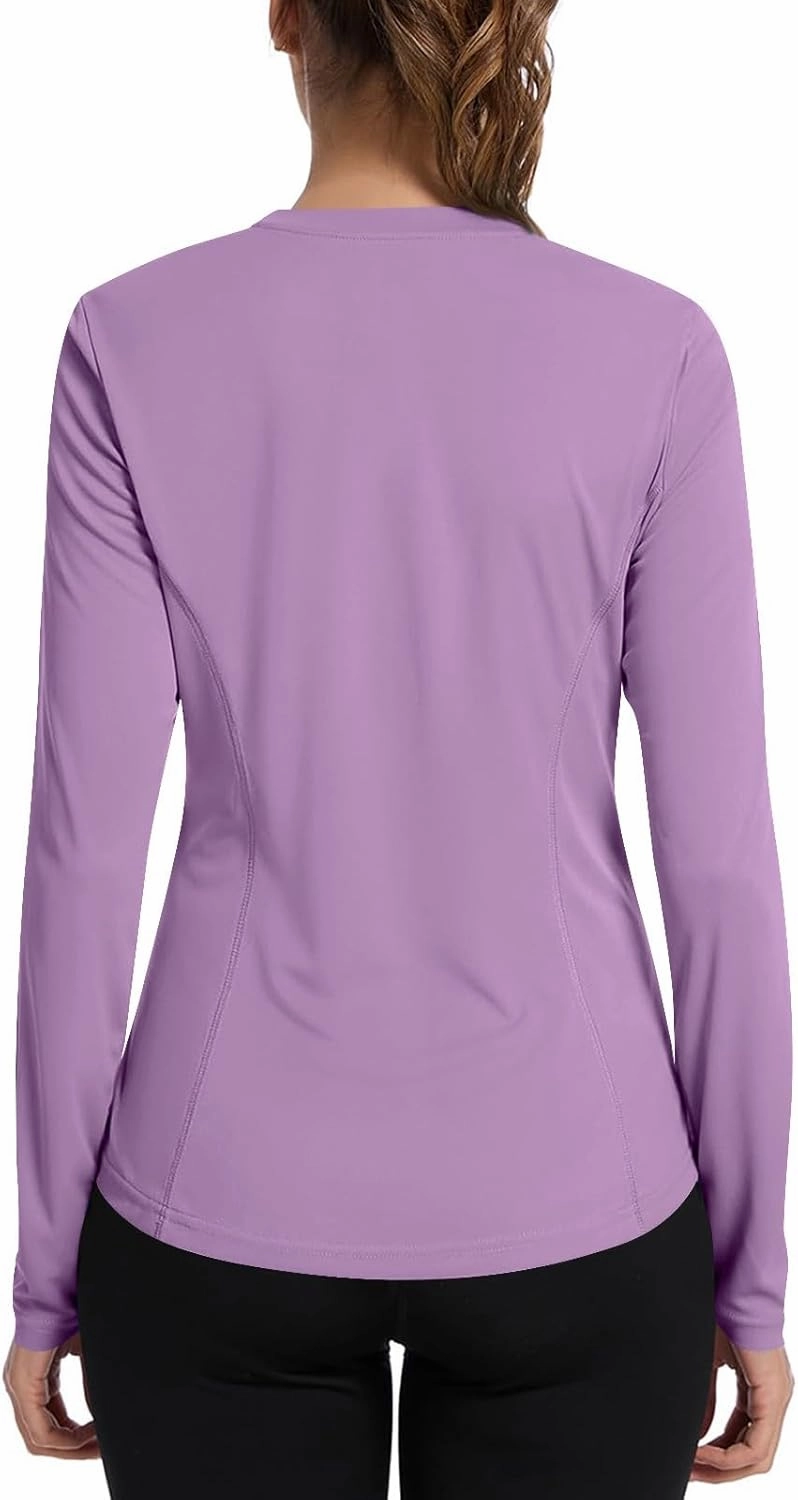 Womens UV Shirts Long Sleeve Sun Protection T Shirts with Thumb Holes Outdoor Hiking Workout Sun Shirt Clothing