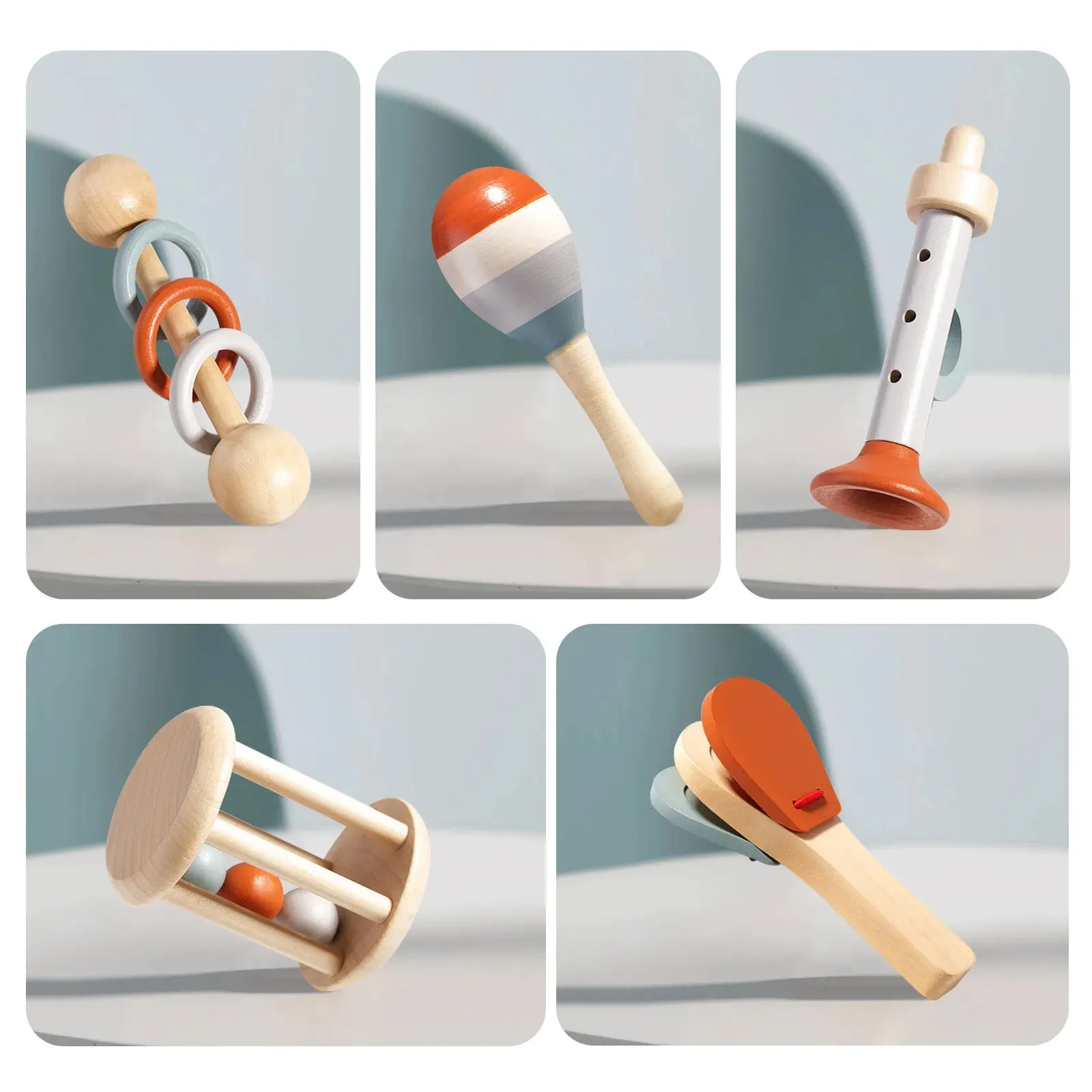 Wooden Musical Instrument Set