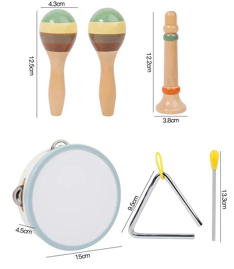 Wooden Musical Instrument Set