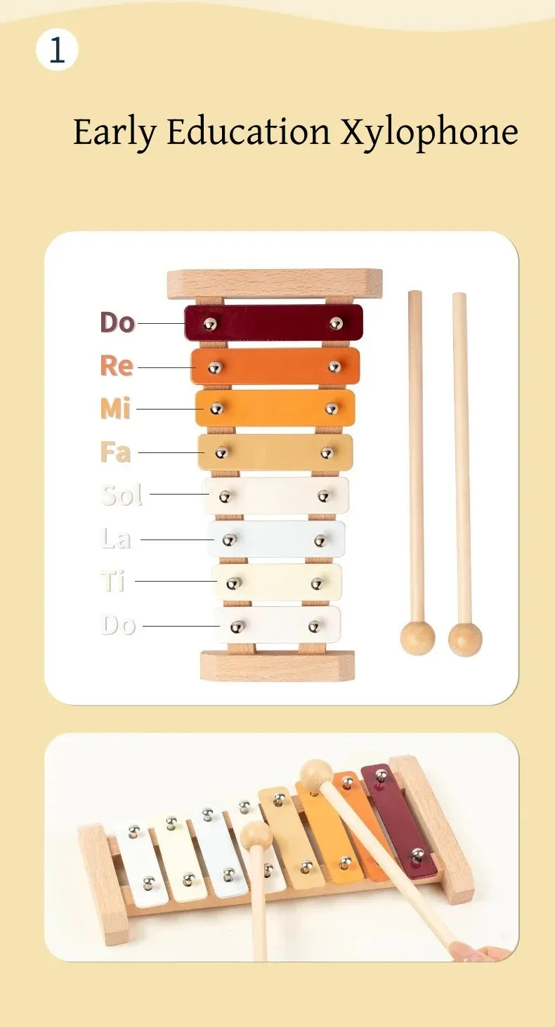 Wooden Musical Instrument Set