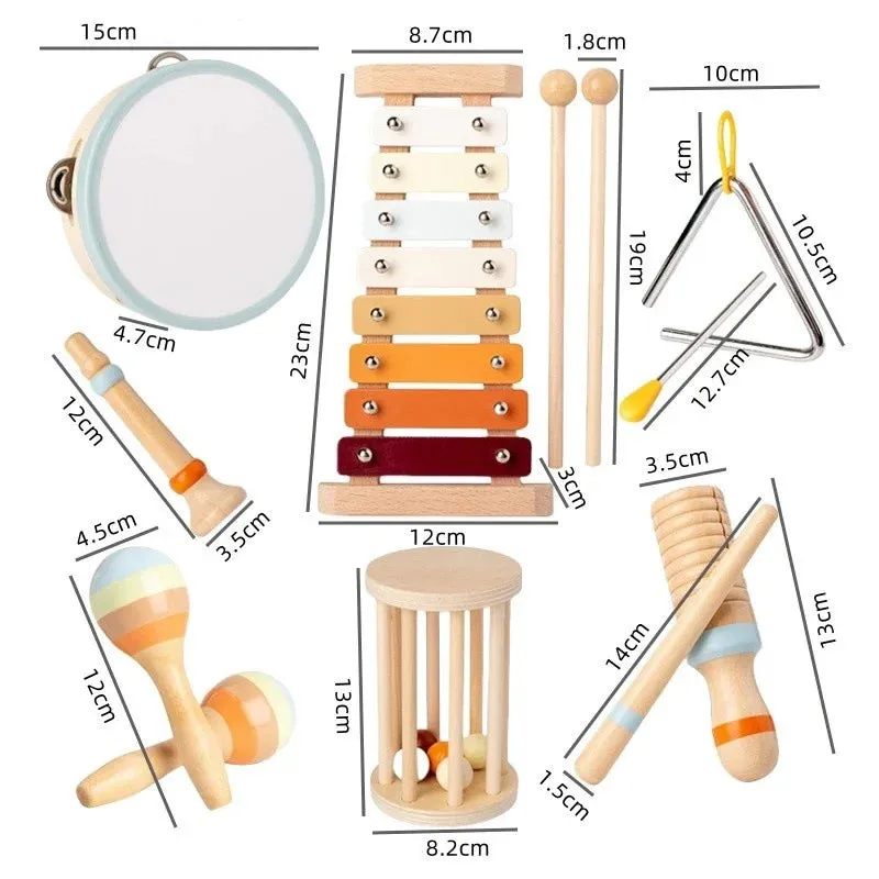 Wooden Musical Instrument Set