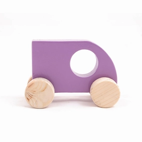 Wooden Push Toy Violet Mini Sumo Car for Kids - Small Size (1 pcs)