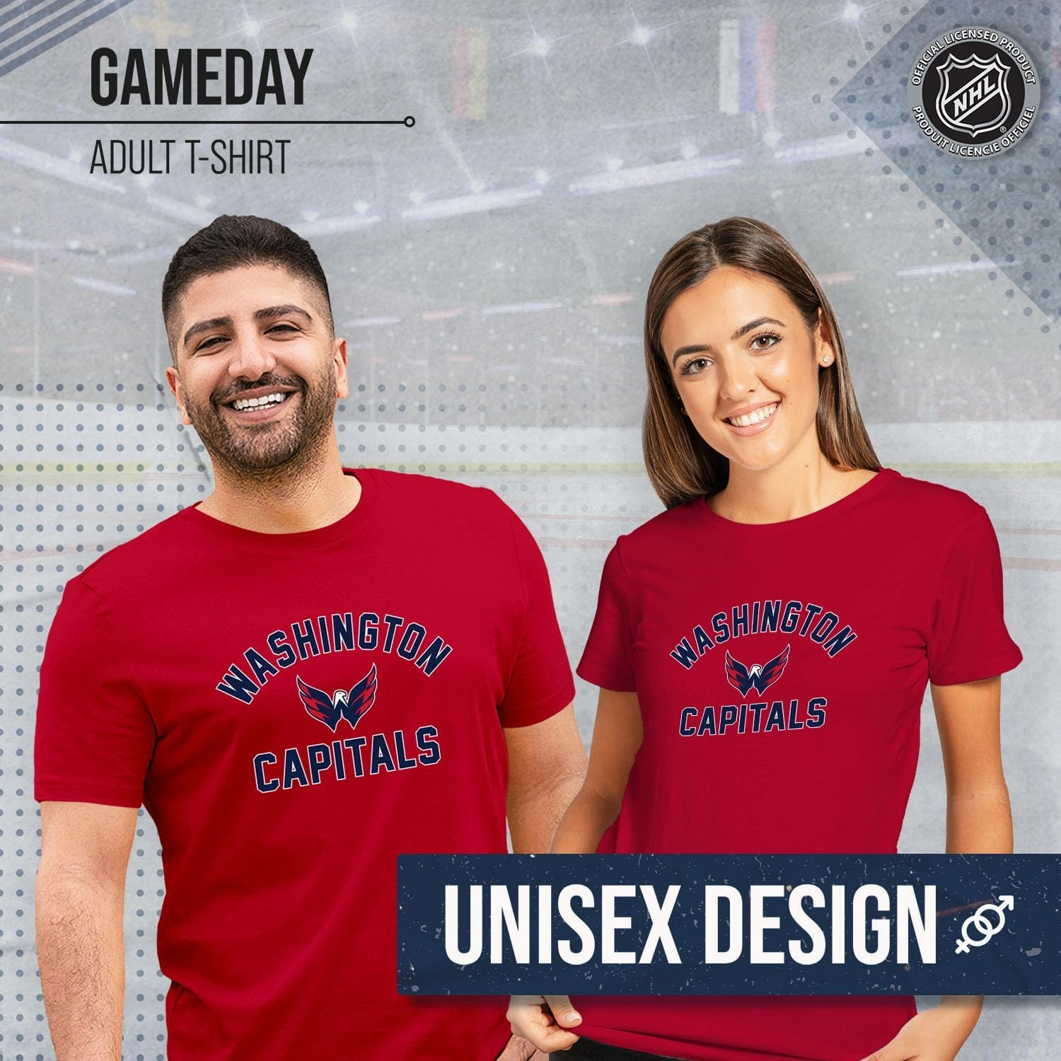 Wright & Ditson NHL Adult Game Day T-Shirt - 100% Cotton - Tagless Hockey Tee - Short Sleeve - Comfortable and Lightweight