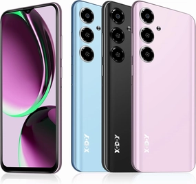 Xgody Unlocked Cell Phones V50, 4GB 64GB ROM, 6.52'' HD Incell Screen Smartphone, Dual 4G LTE Unlock Android Phone, 13MP 5MP Camera, Face Unlock, 4500mAh Battery Mobile Phone (Purple)