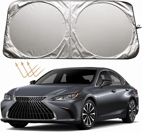 XHRING Windshield Sun Shade for Lexus is IS250 IS350 IS300 IS460 is Couple ES ES350 RC CT LS UX Series Accessories, Car Front Window Sunshade Sun Visor Shield for Lexus Sedans Sun Protection