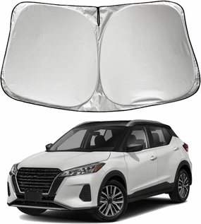 XHRING Windshield Sun Shade Sunshade Compatible with Nissan Kicks 2025 2024 2023 2018-2022 S SV SR Crossover Accessories Car Front Window Sun Shield Cover Summer Essentials