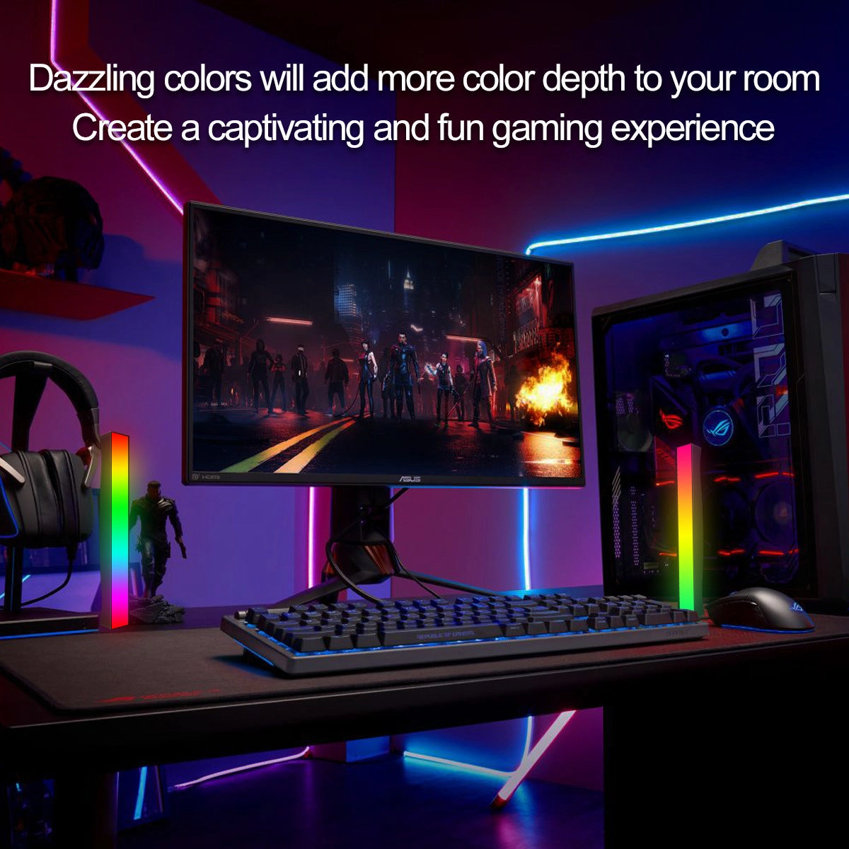 ZERO Smart RGB Light Bar Music Sync with Battery