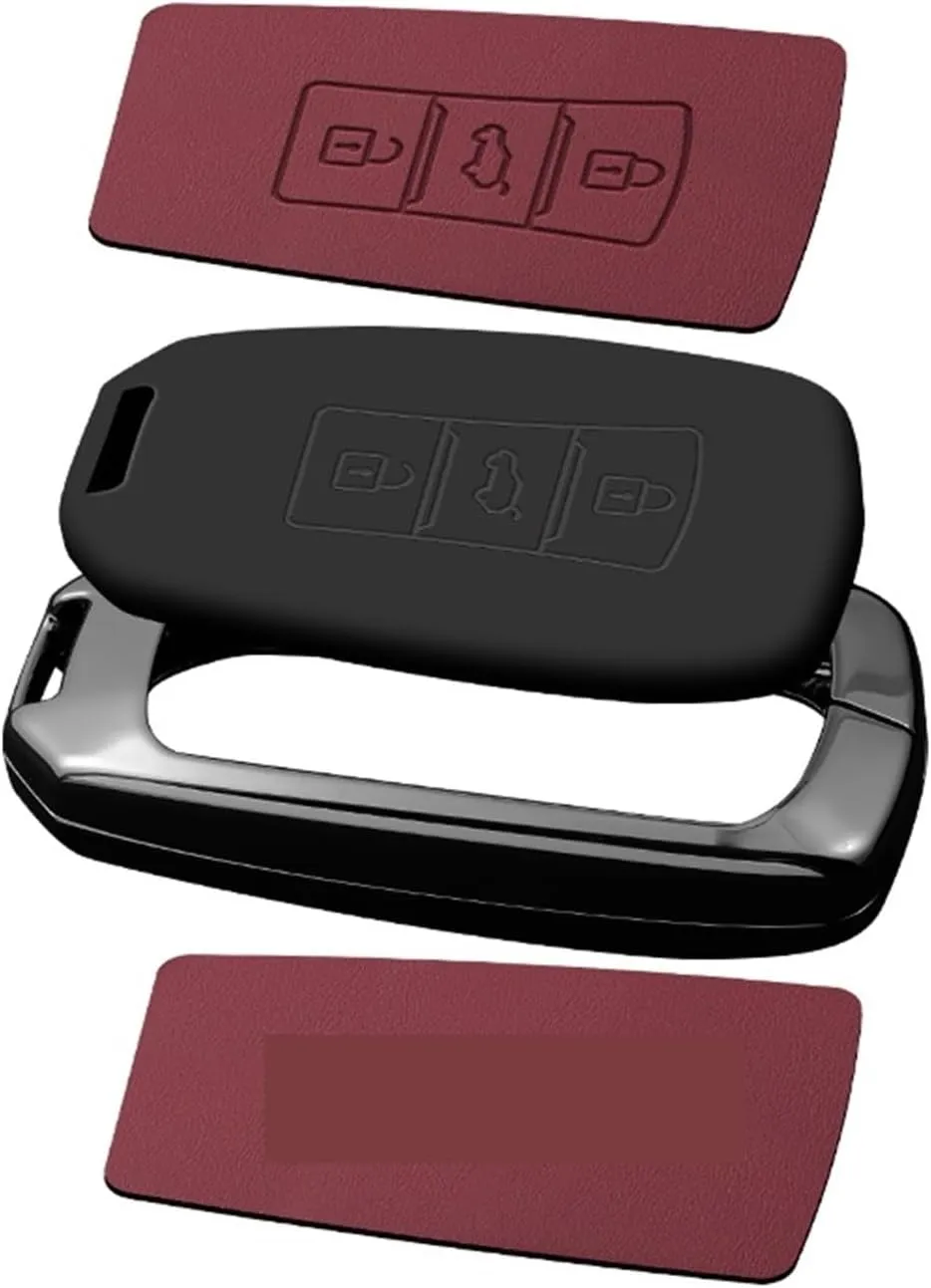 Zinc Alloy Car Key Case Cover Fit for DongFeng Popular Yacht 600 Shell Keychain Metal Keyless Bag Buckle Accessories(Style A Red 01)